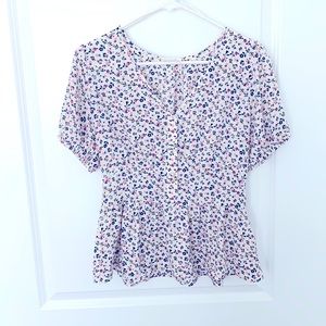 Sienna sky peplum floral blouse